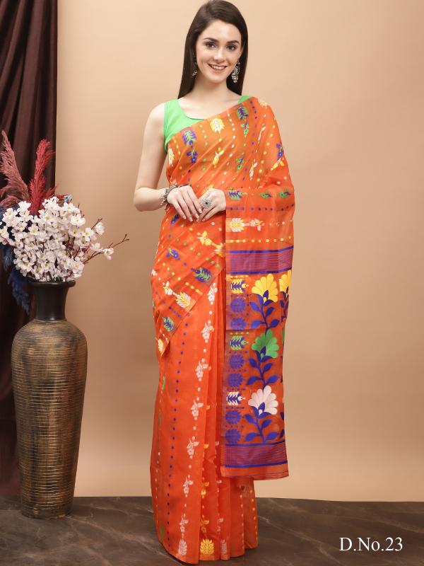 sl 23 Designe pure jamdani cotton saree Collection